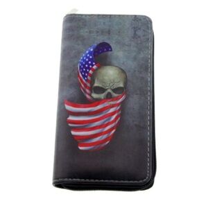 American Flag & Skull Wallet